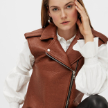 Ženski kožni prsluk Freely