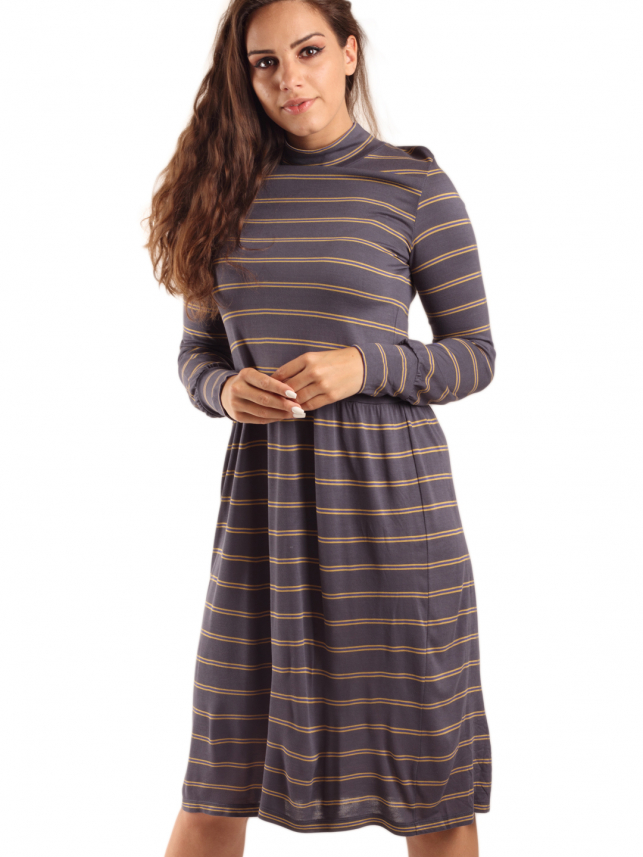 Ženska haljina Yarn Dyed Jearsy  Stripe