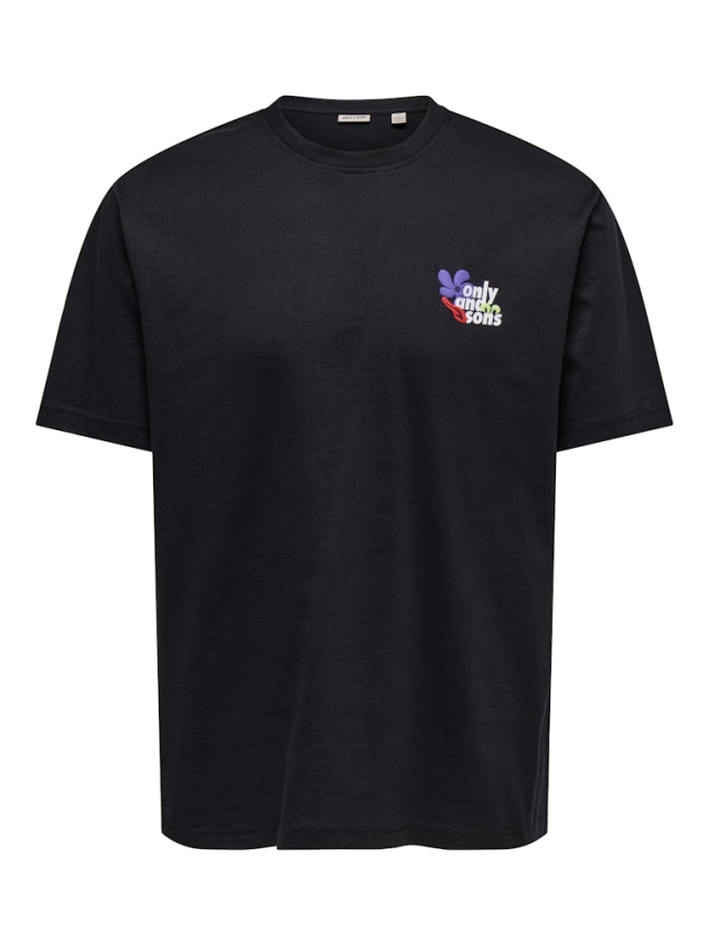 Muška crna majica Fleuri