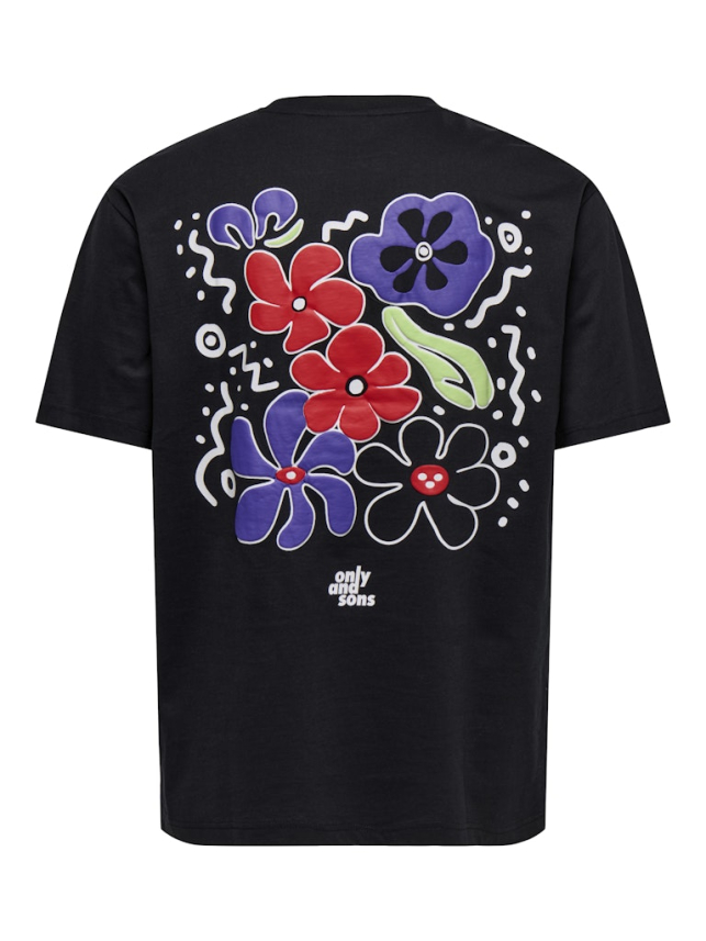 Muška crna majica Fleuri