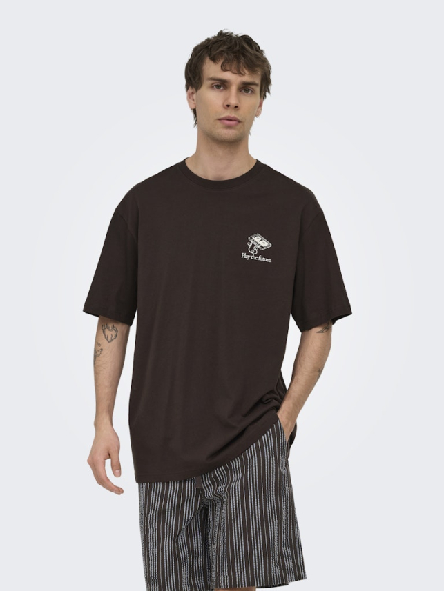 Muška braon majica Vibes